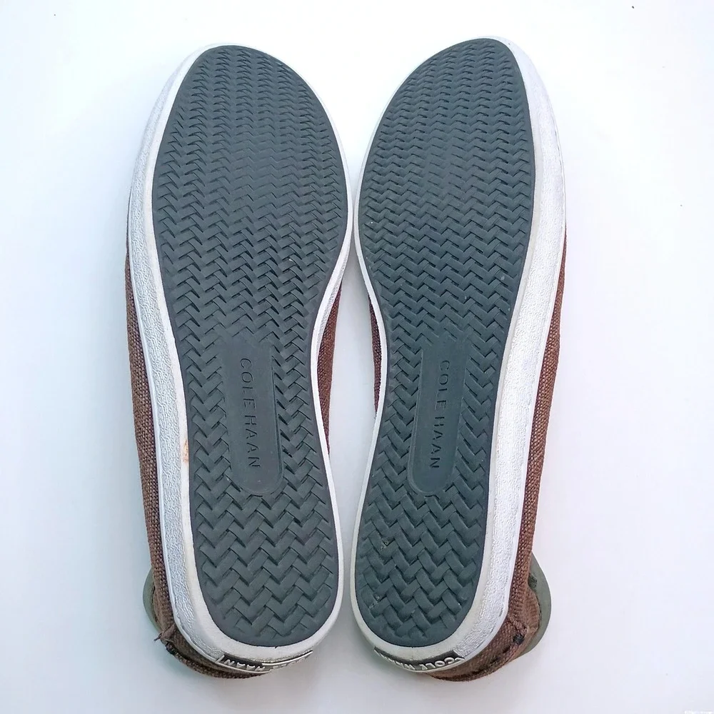 Cole Haan Mens Pinch‎ Classic Maine Grand.OS Canvas Penny Loafers Brown Size 11M